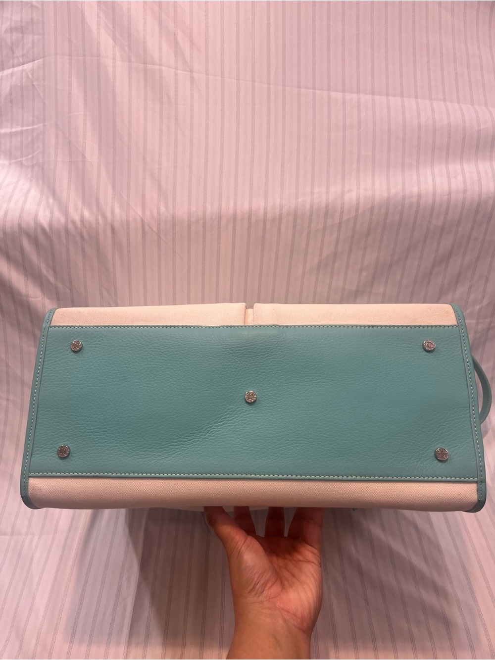 Tiffany & Co. Jitney Cream Canvas Tote with Shoulder Strap - Picture 6 of 14